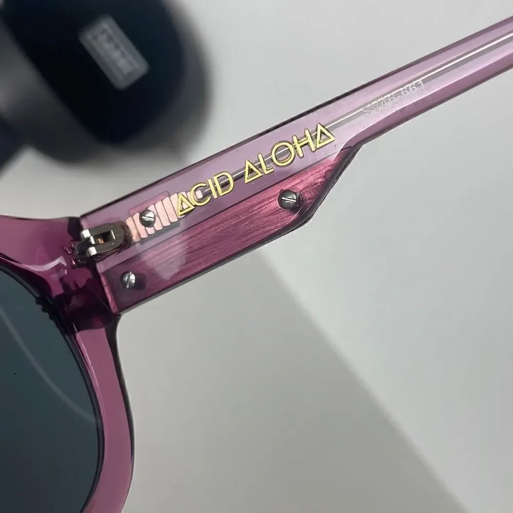 Sabre Acid Aloha Purple Plastic Frame Sunglasses SV46-661